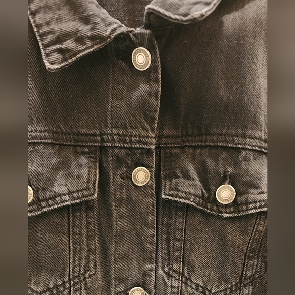 Like New Free People Rumors Women's Black Denim Jacket - Size Large - Picture 9 of 15